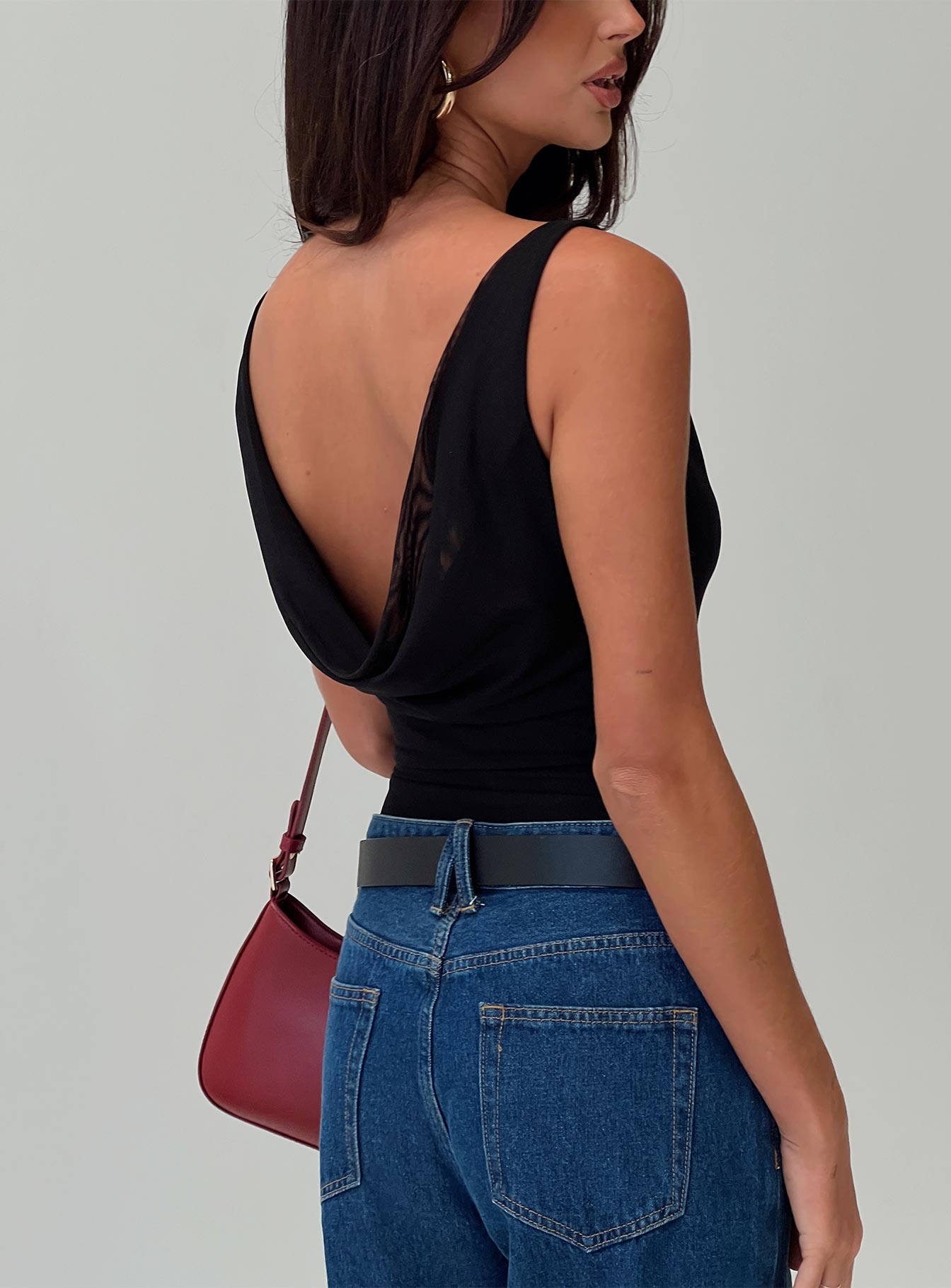 Axton Kapüşonlu Siyah Body