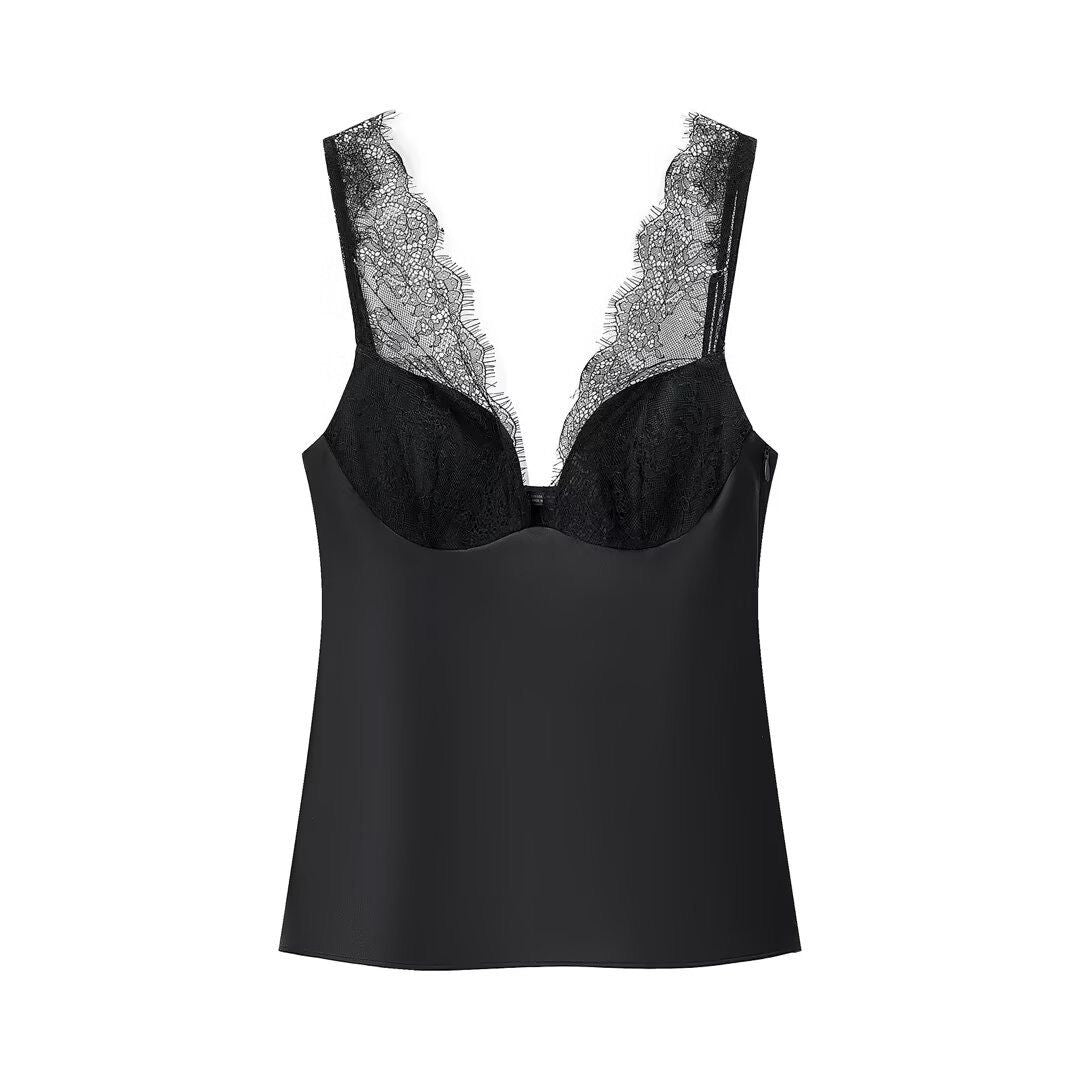 Aria Lace Satin Camisole
