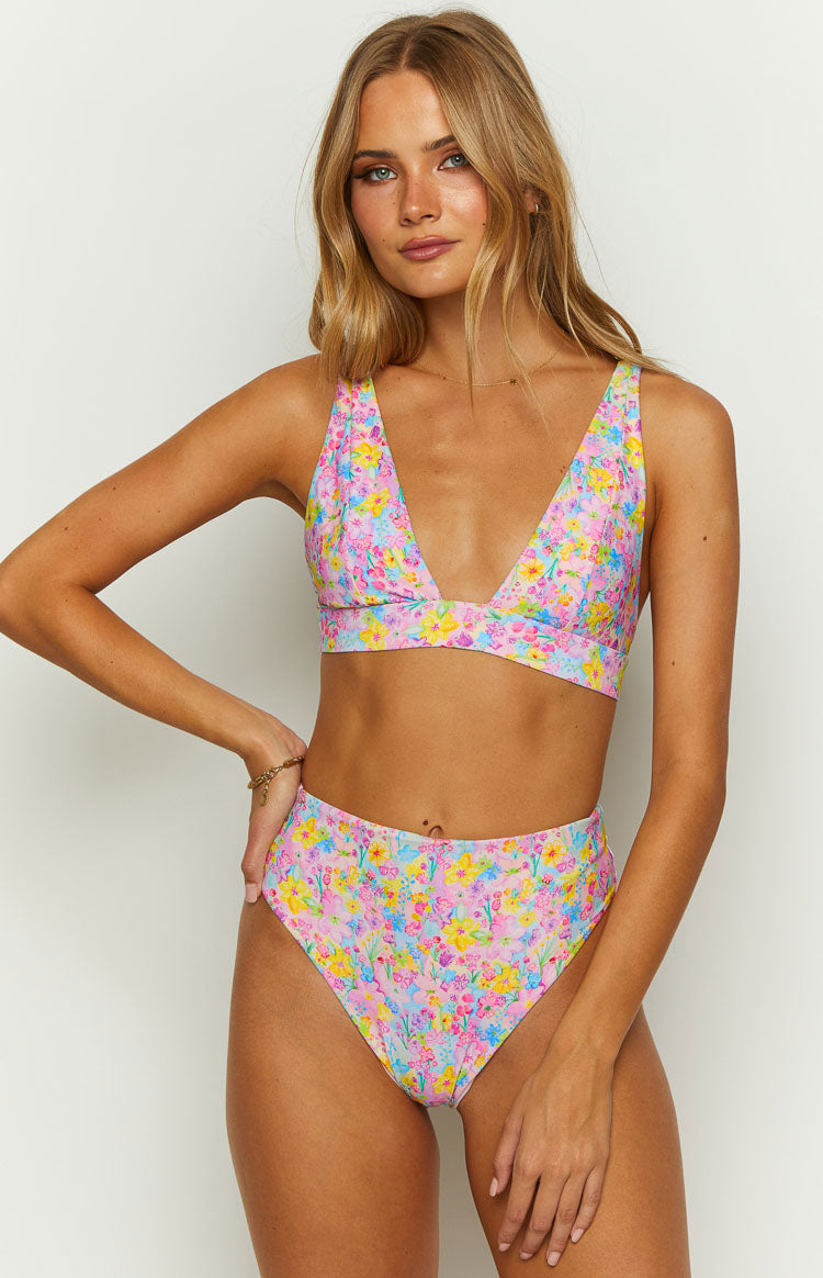 Byron Çiçekli Bikini Üstü - 9.0 Yüzme için Şık Seçim