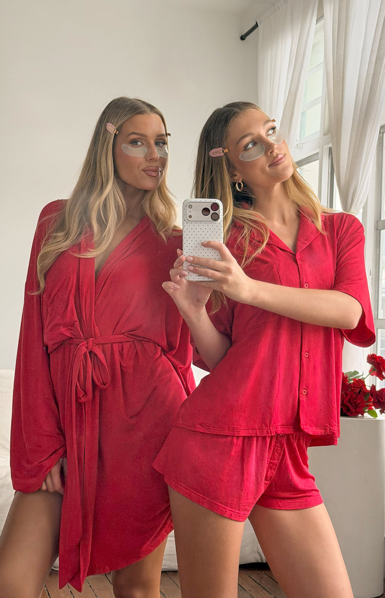 Bordo Şık Robe - Neredeyse Hazır, Konforlu ve Modern
