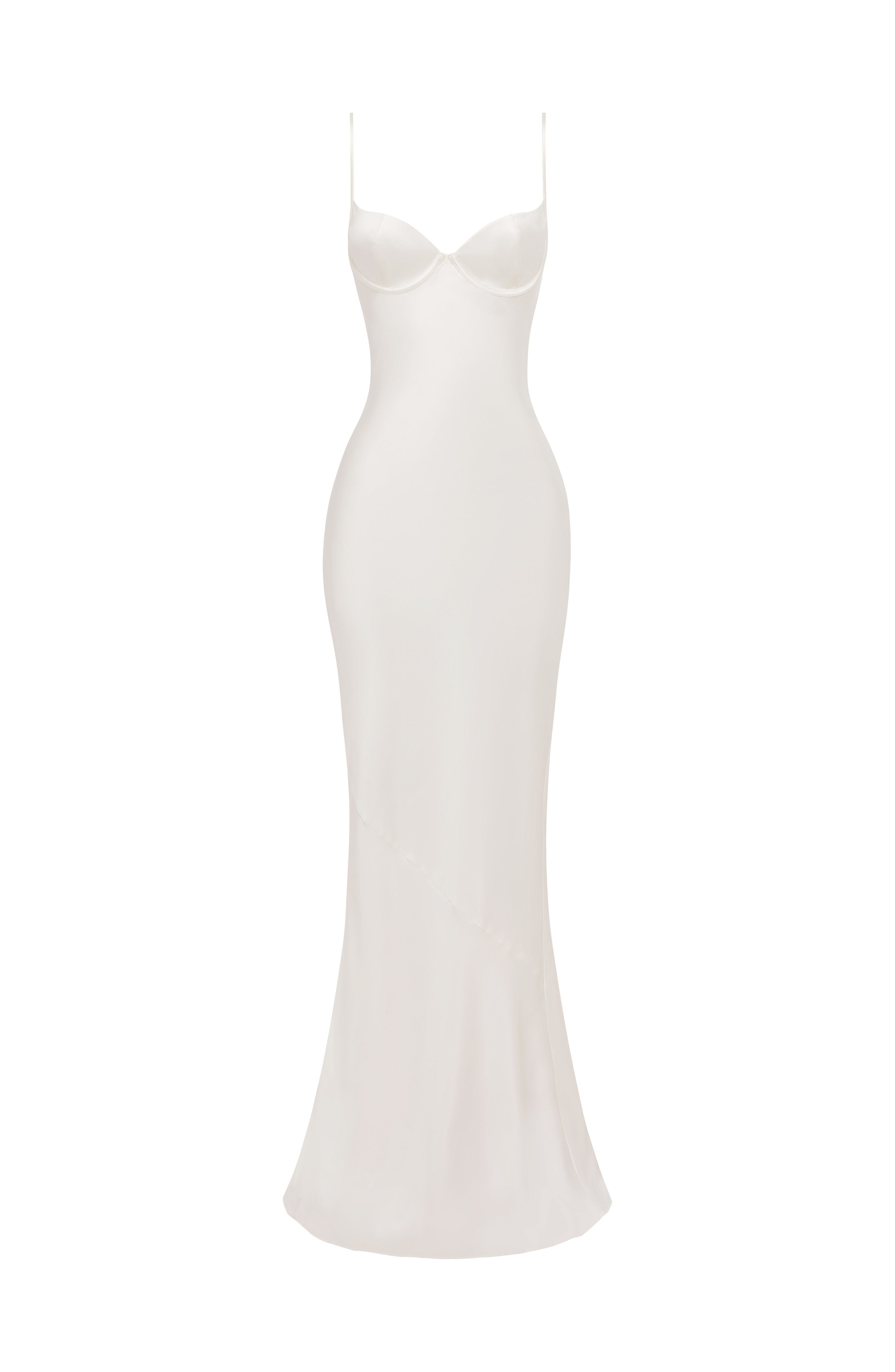 Amorette Ekru Maxi Elbise