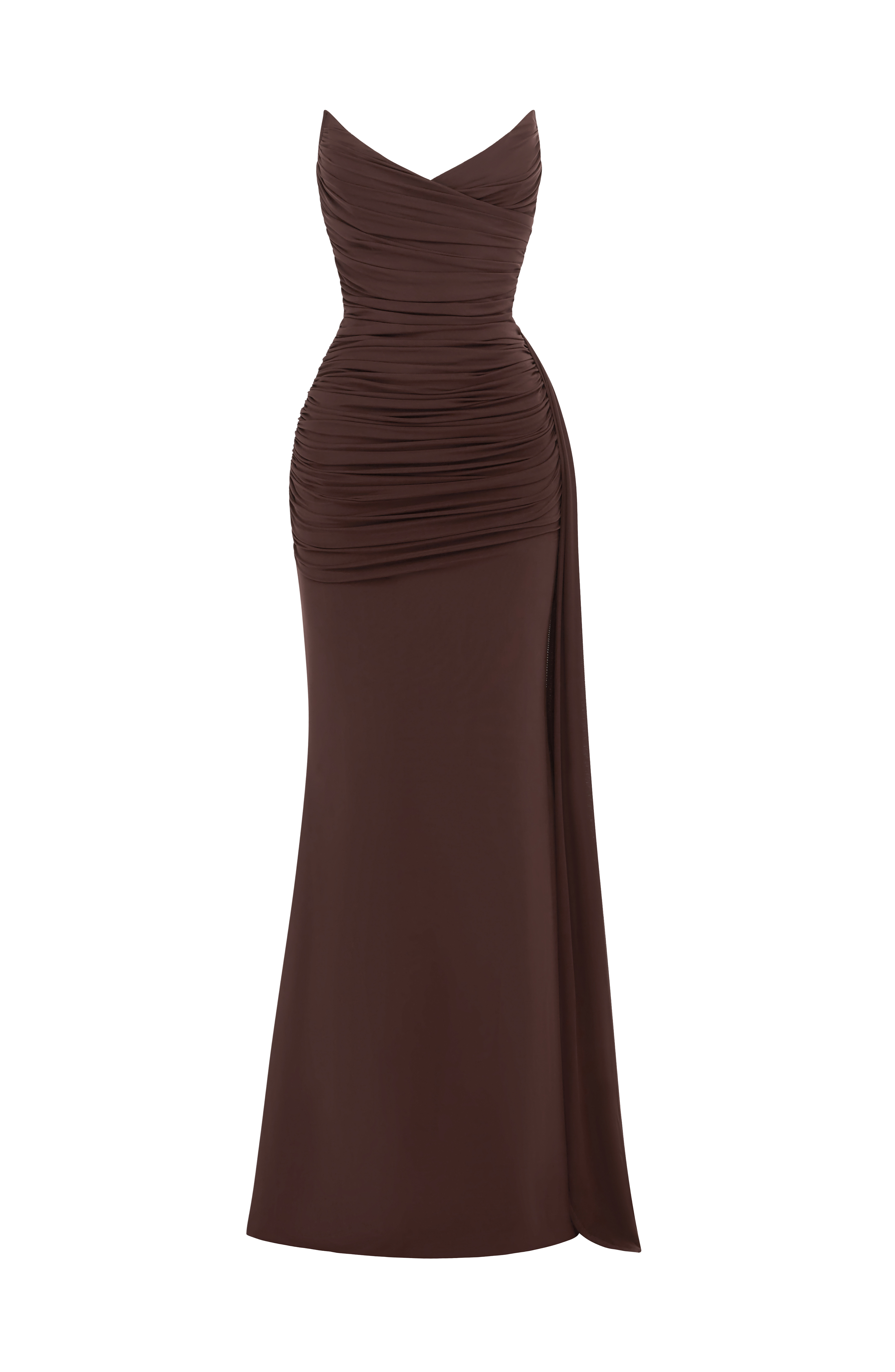 Ashika Maxi Elbise – Mürdüm Kahve