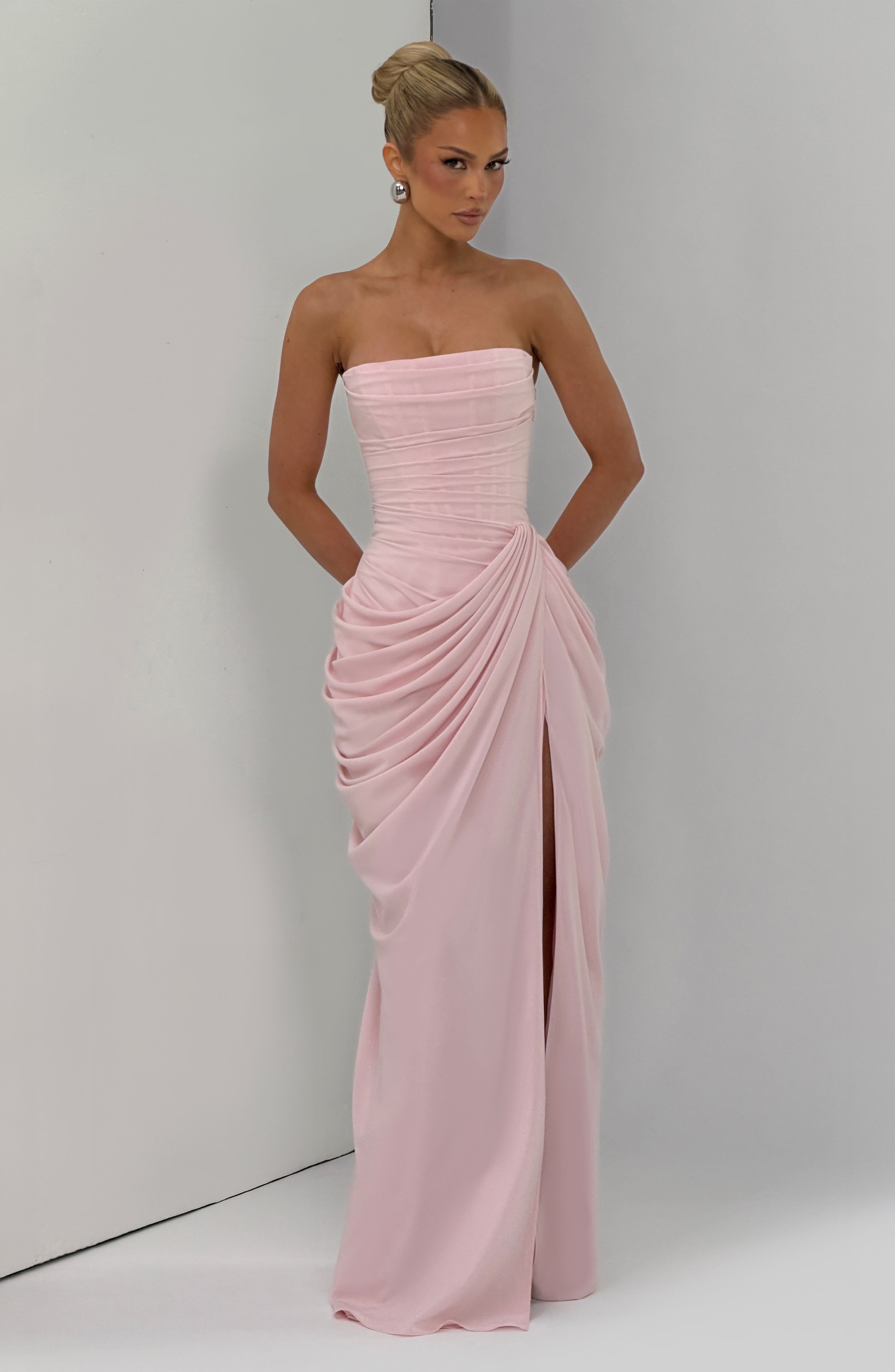 Cyra Pembe Maxi Elbise