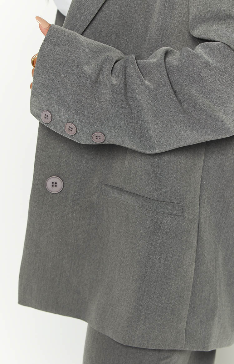 Allure Gri Kadın Blazer Ceket - Şık ve Modern Tasarım