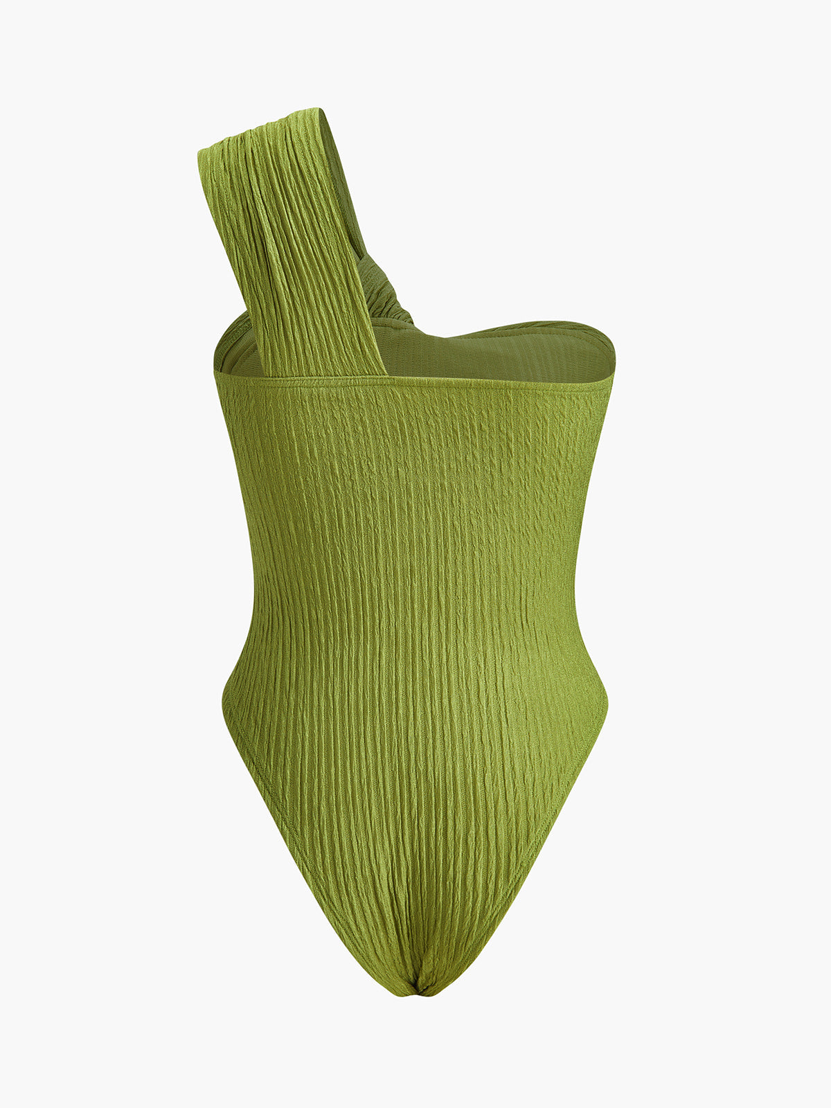 Önden Büzgü Detaylı Tek Omuzlu Bodysuit