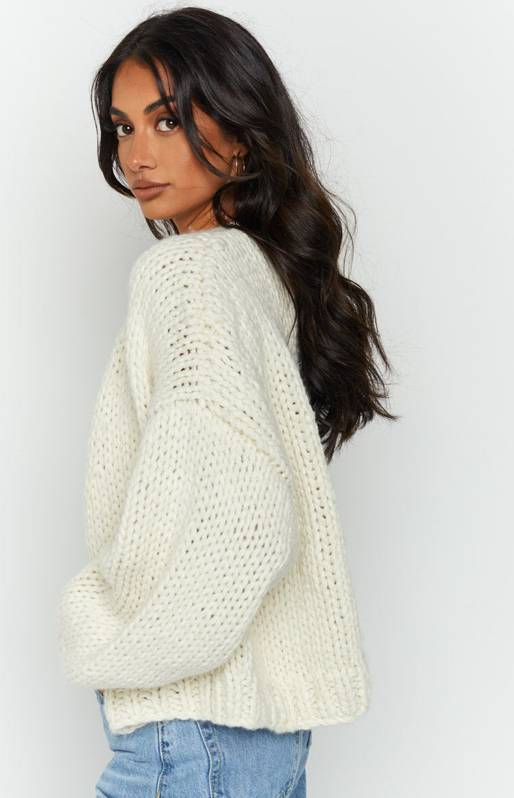 Kötü Alışkanlıklar Krem Triko Hırka