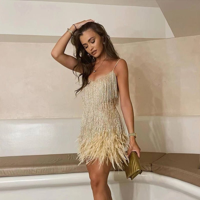 Brielle | Tüy Mini Elbise