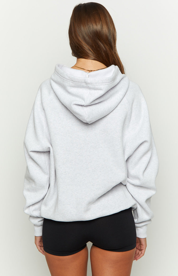 Başlangıç Gri Marl Balon Kapüşonlu Sweatshirt