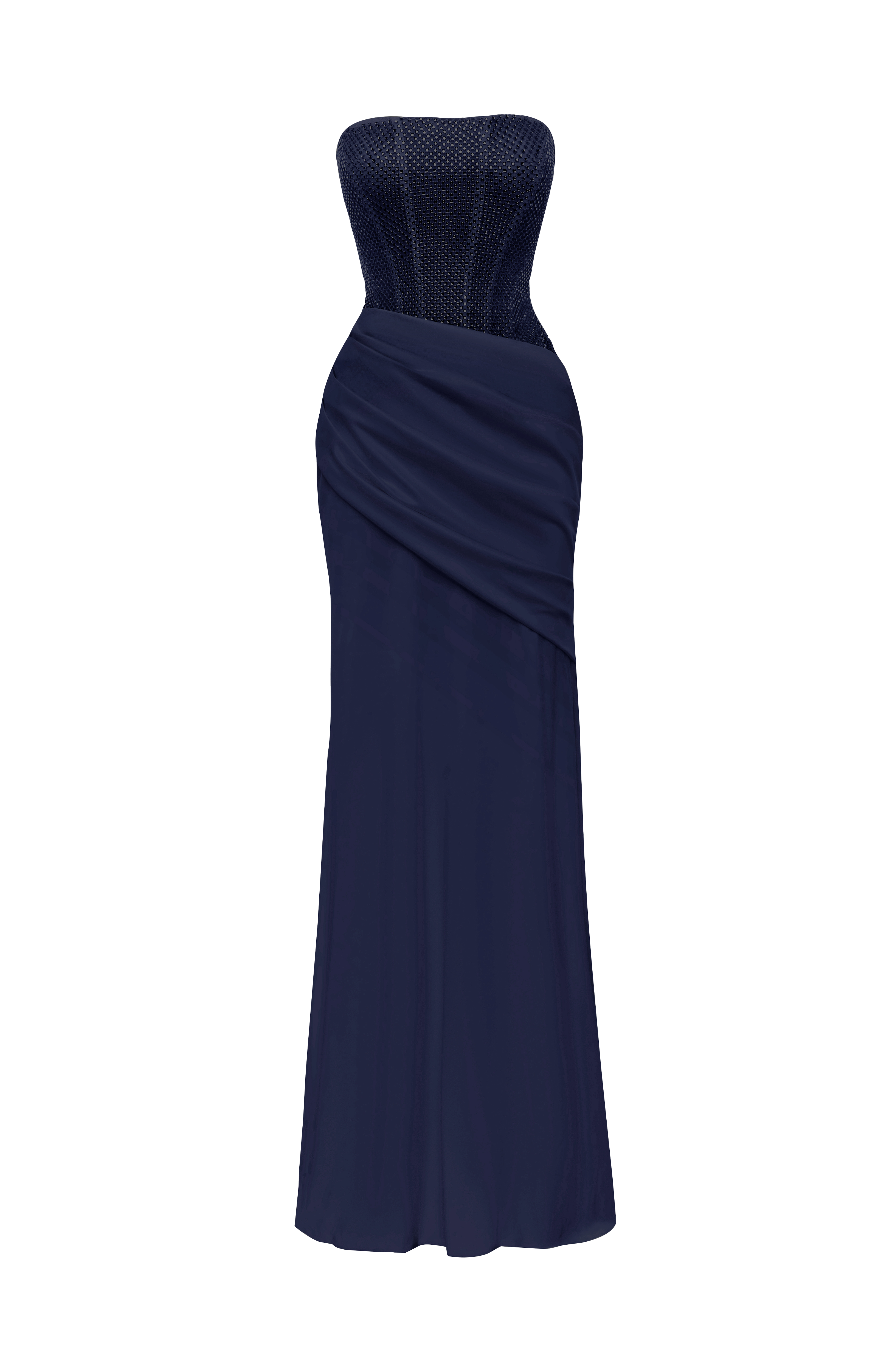 Celestia Lacivert Maxi Elbise