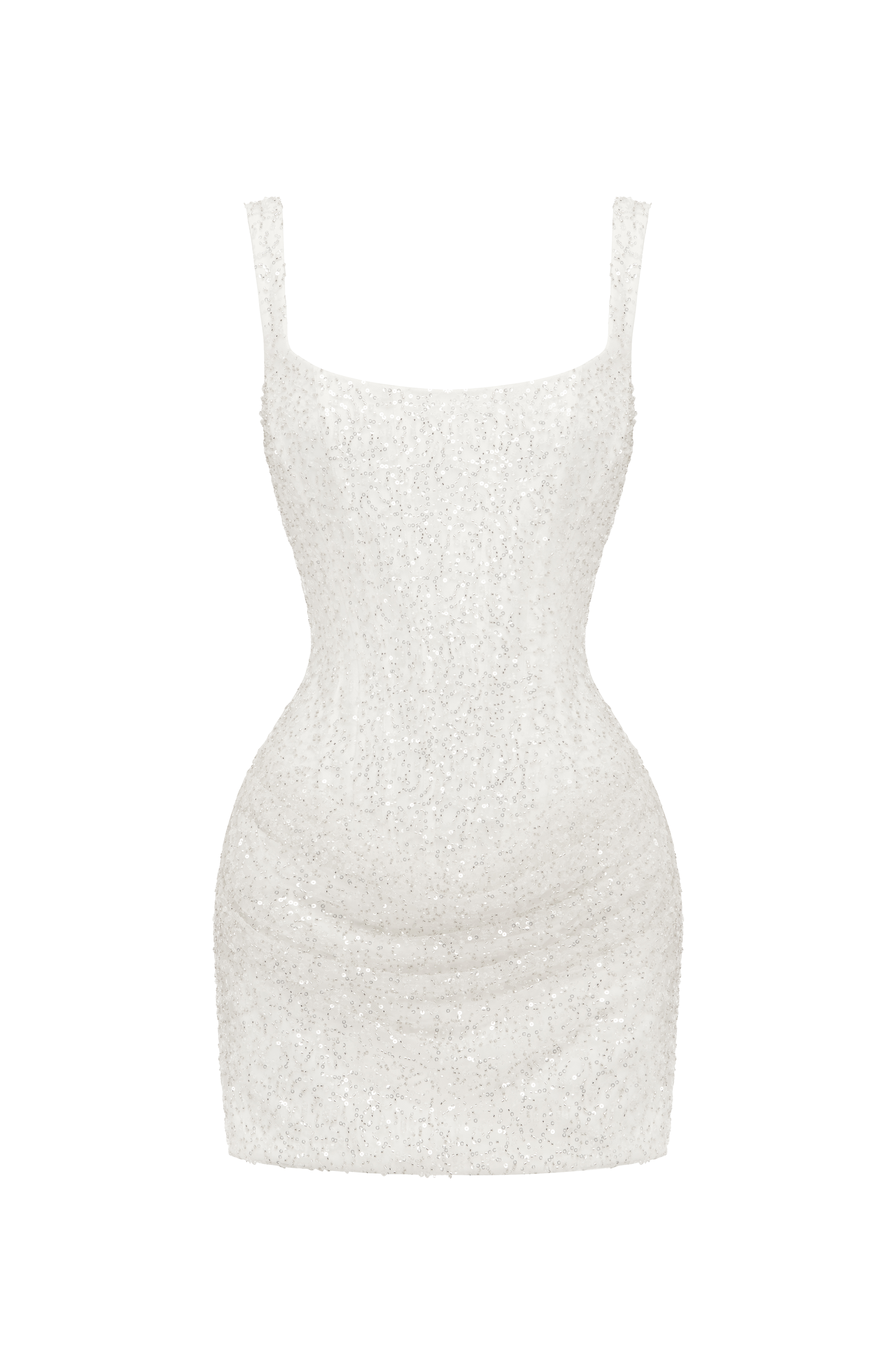 Christabel Mini Elbise - Ekru Parlaklık