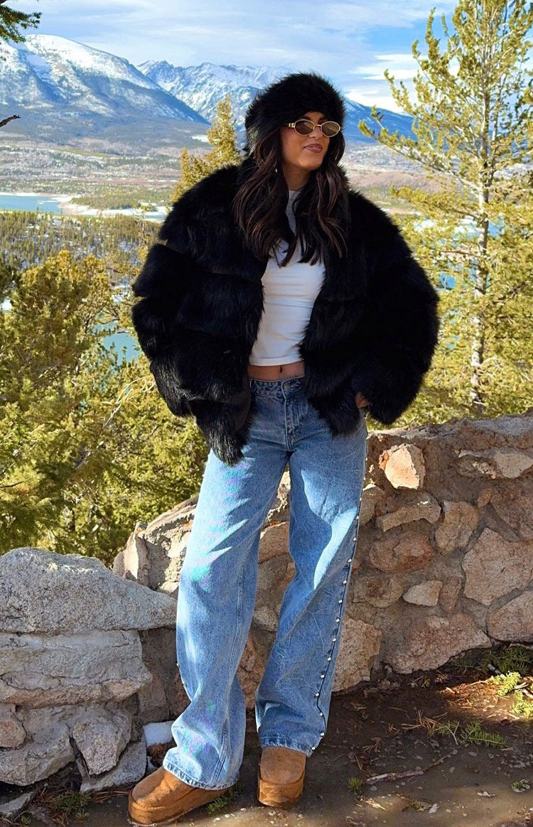 Charli Orta Yıkama Düşük Bel Bol Paça Denim Jean
