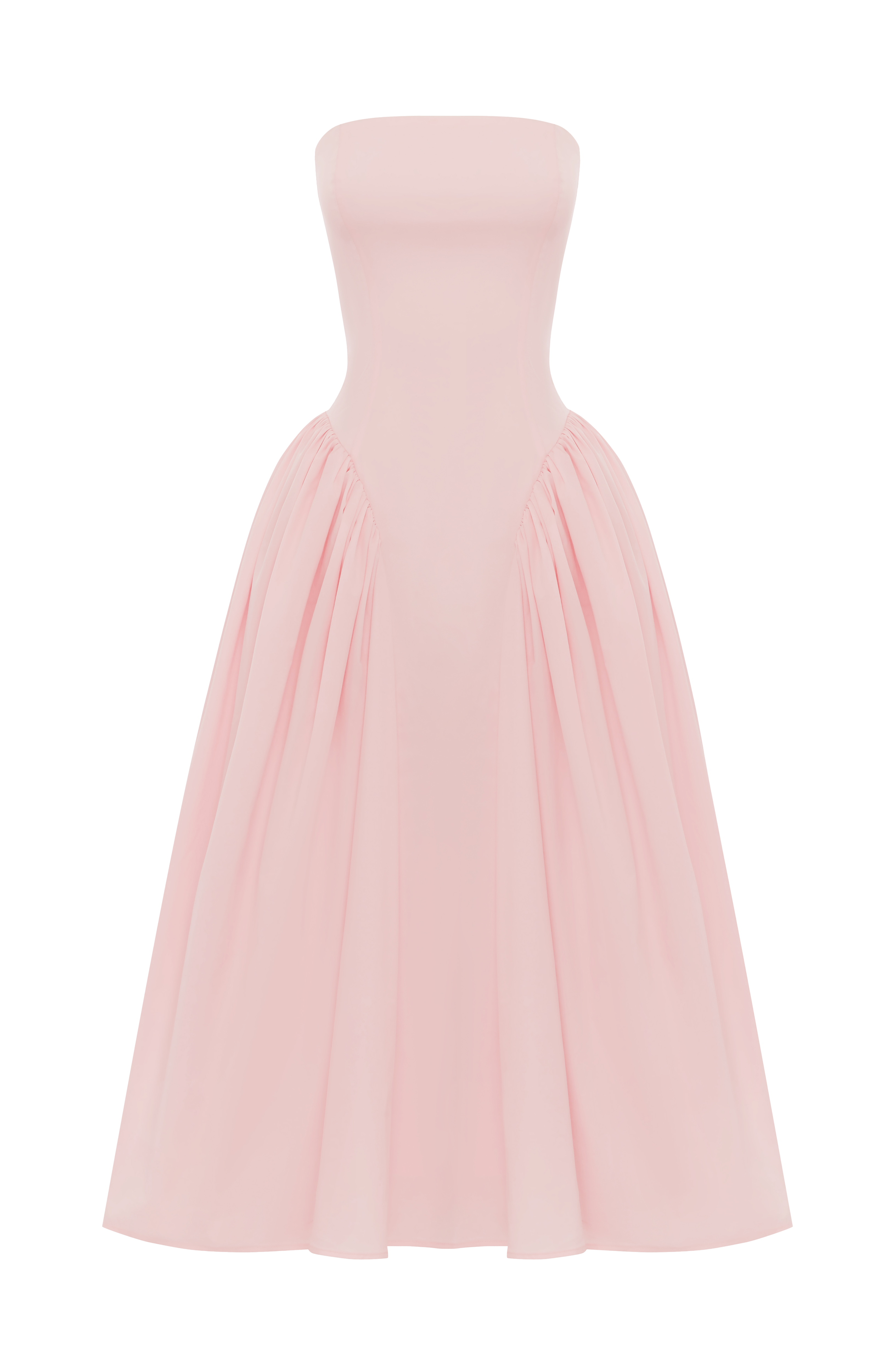 Pembe Darla Midi Elbise