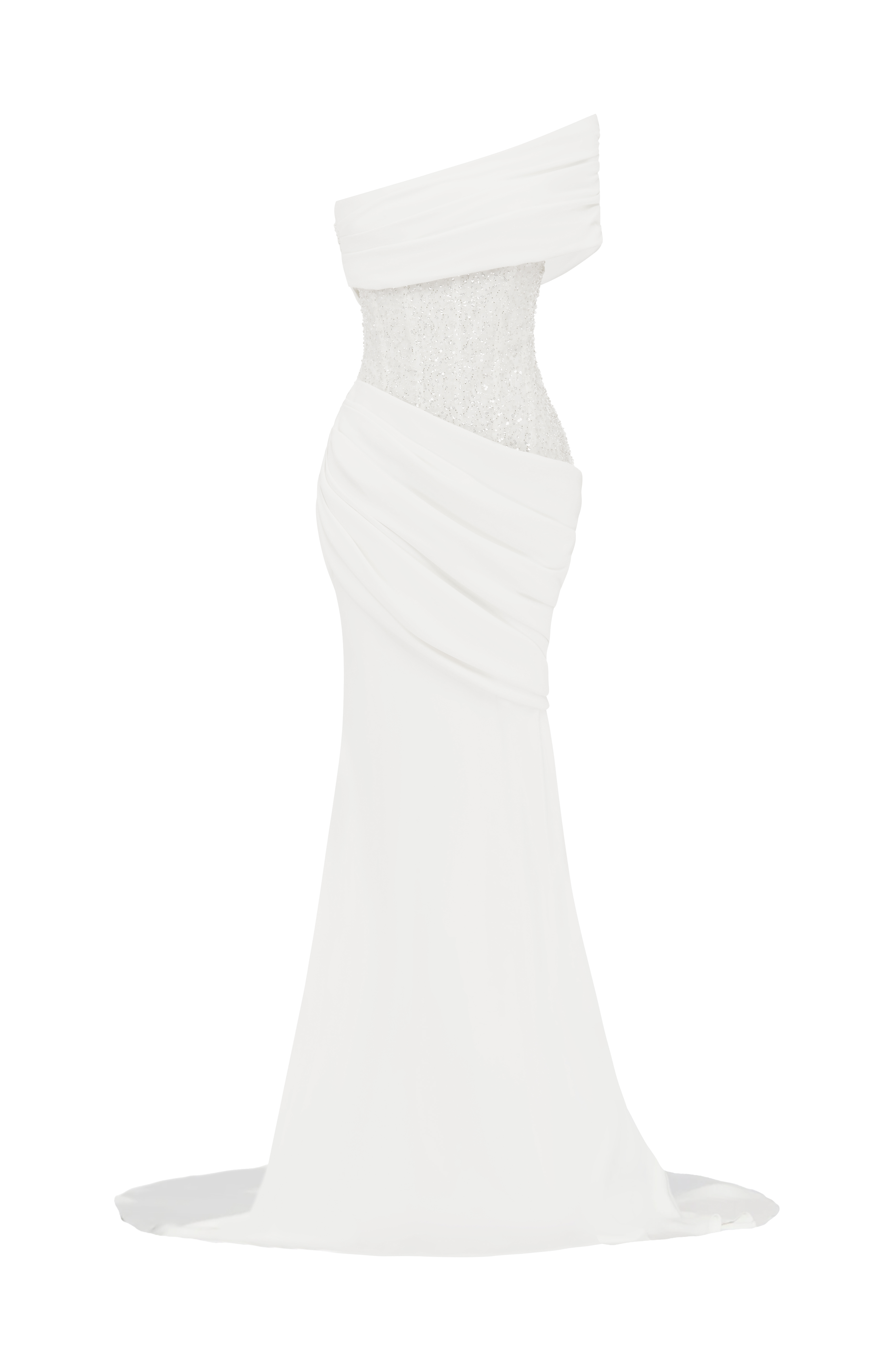 Ellora Ekru Maxi Elbise