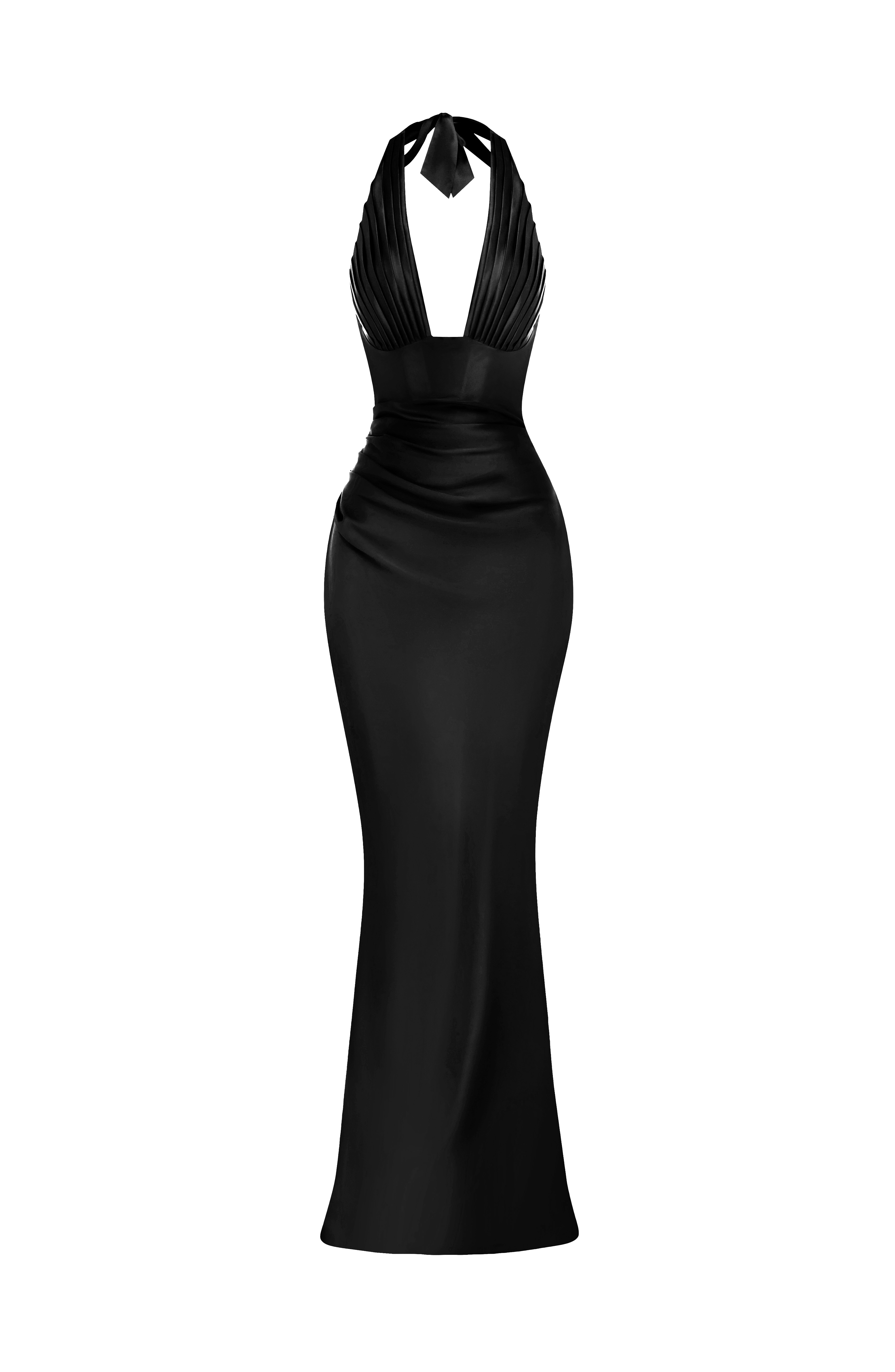 Elowen Siyah Maxi Elbise