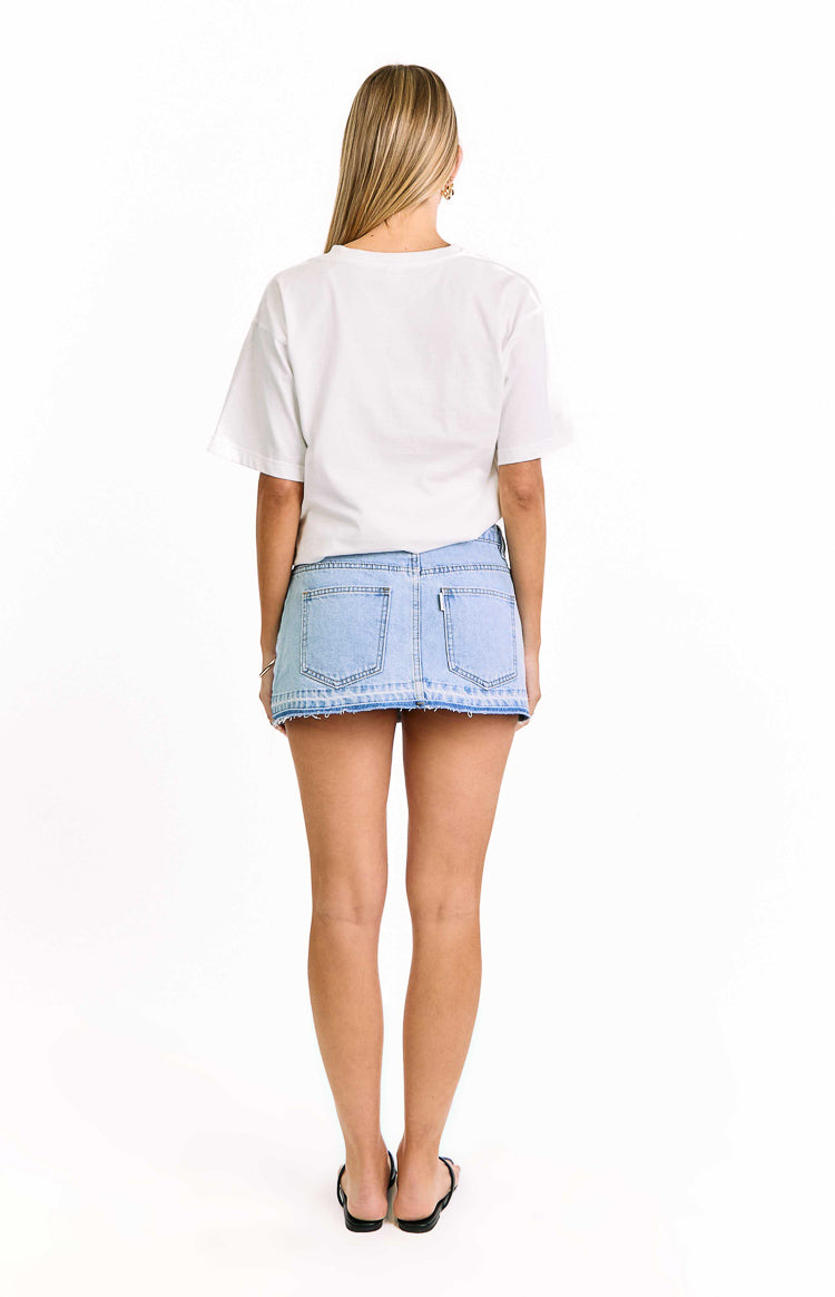 Emmy Yırtık Denim Mini Etek - Şık ve Rahat Tasarım