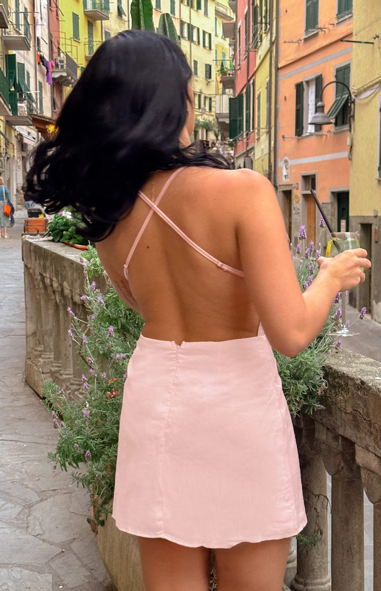 Fleurette Pembe Mini Elbise