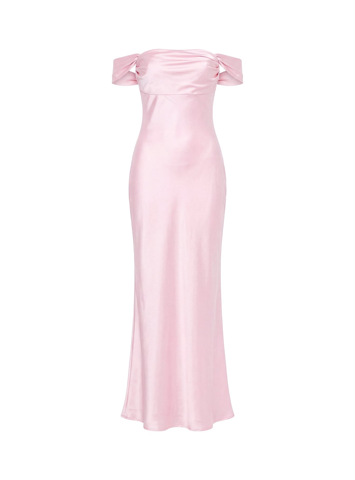 Azura Pembe Askısız Maxi Elbise