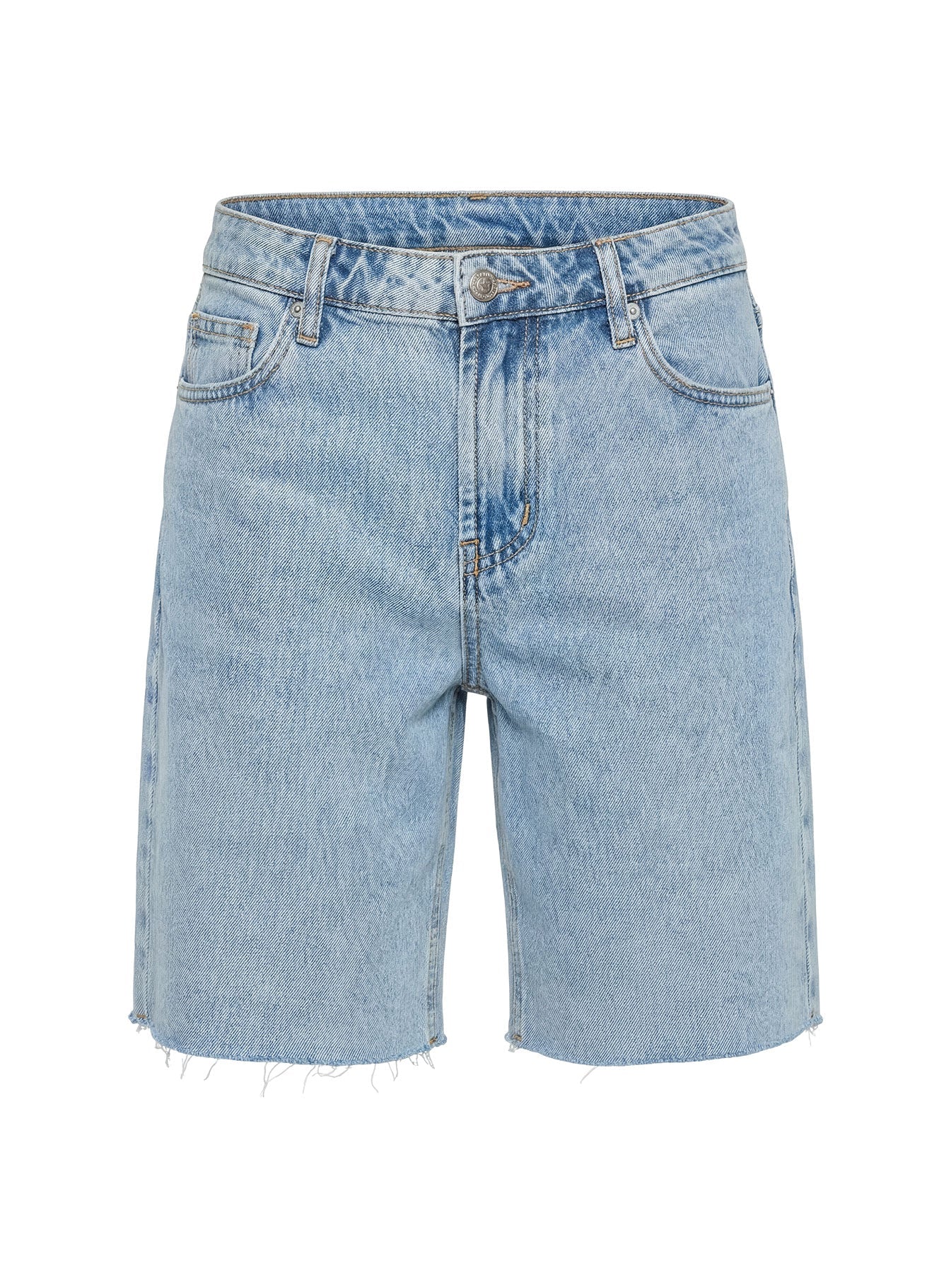 Açık Mavi Uzun Denim Şort