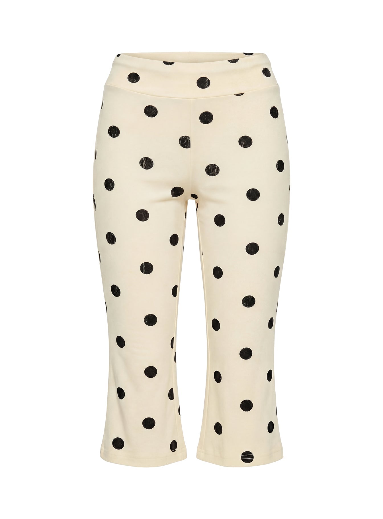 Samaira Krem Puanlı Capri Pantolon