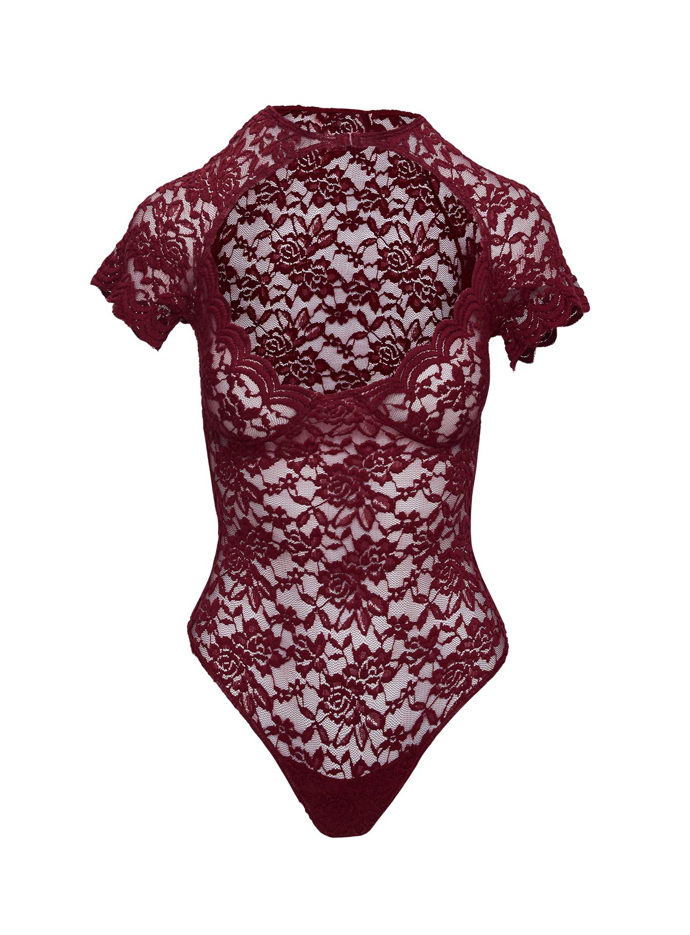 Bordo Giallo Yüksek Bel Body
