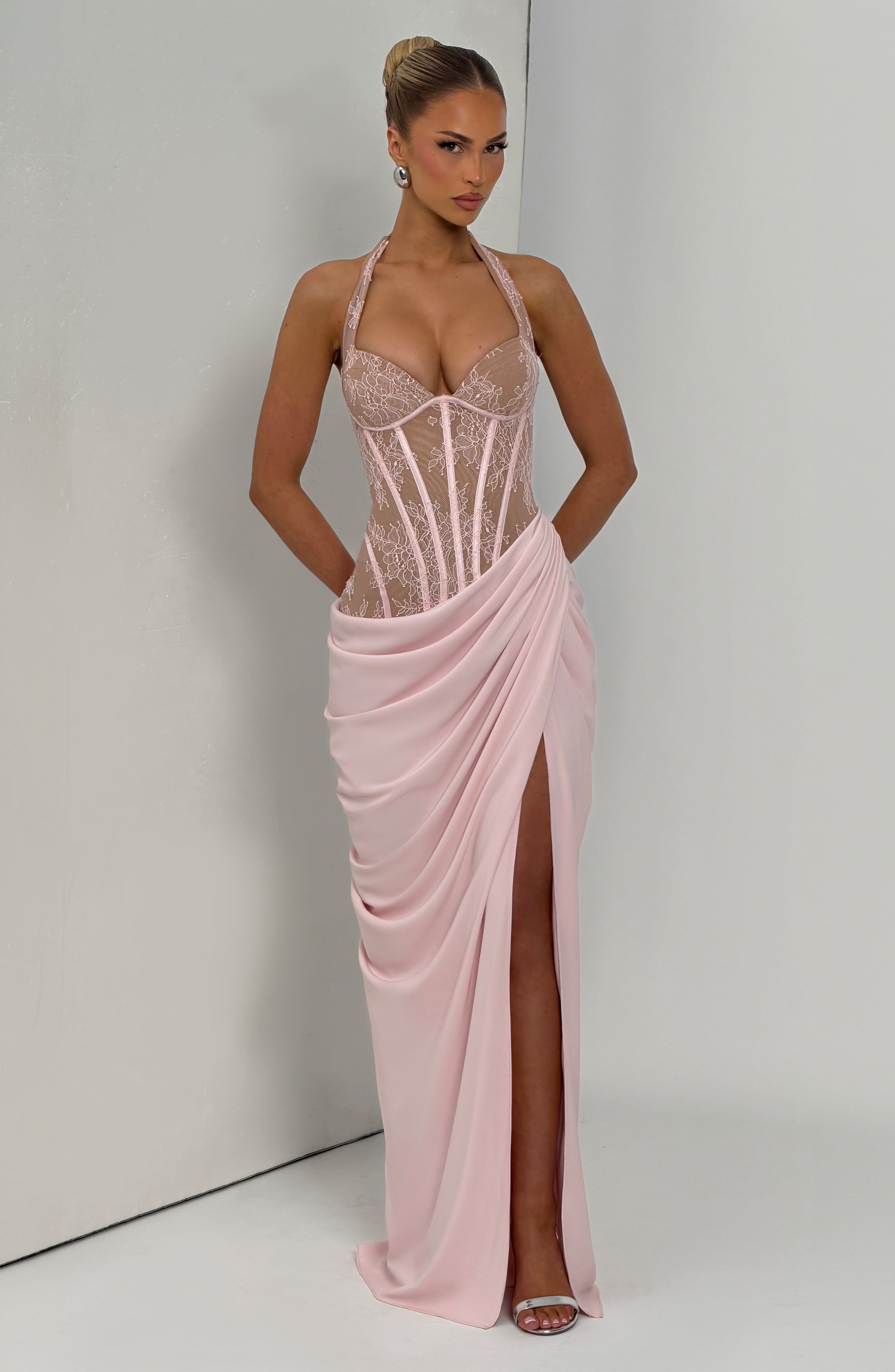 Bonita Pembe Maxi Elbise