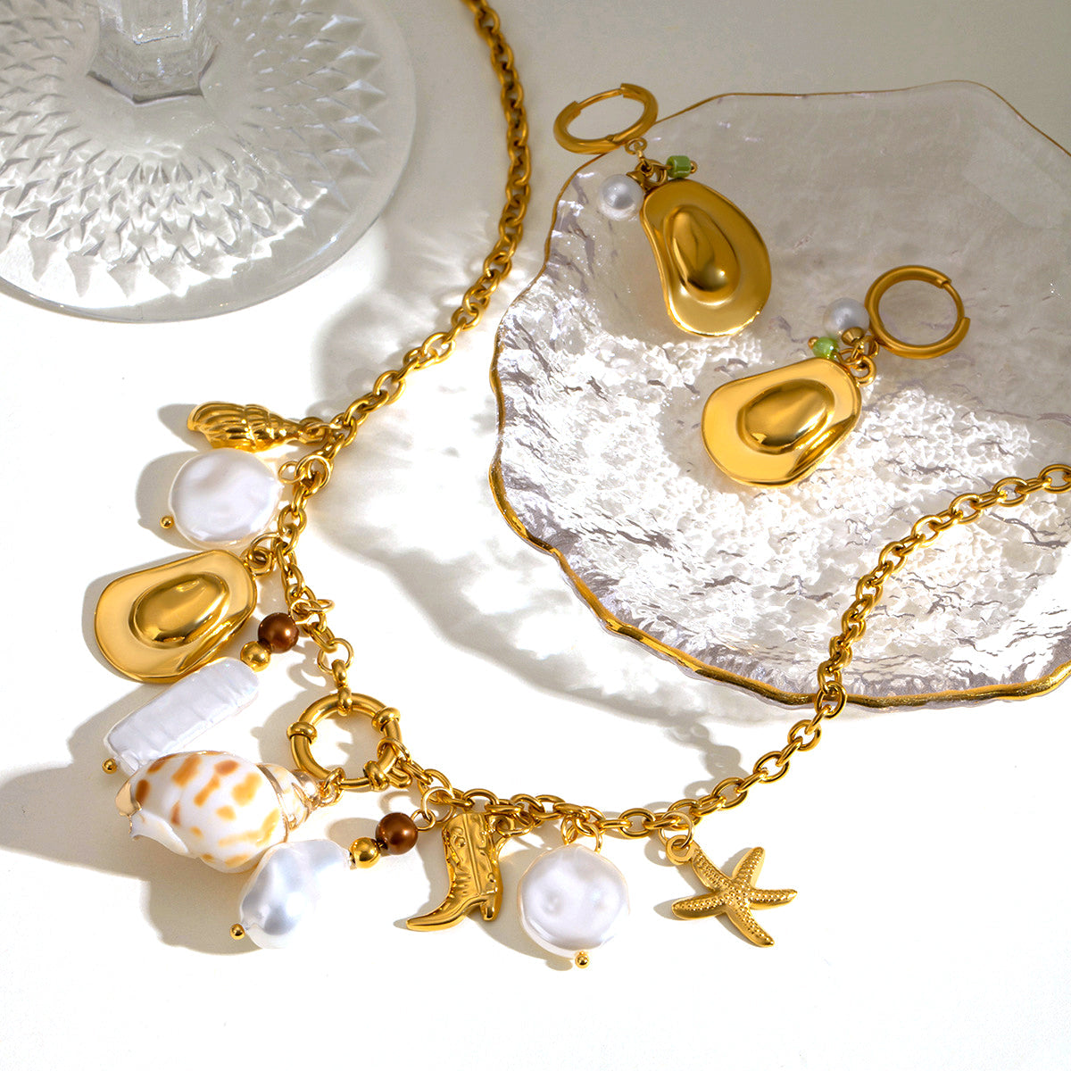 Zafira Kolye Küpe Set