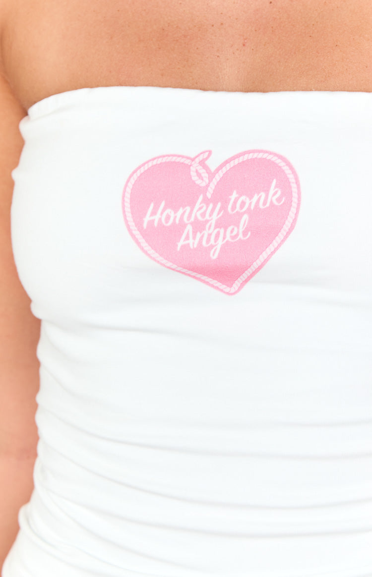 Honky Tonk Beyaz Askılı Bluz
