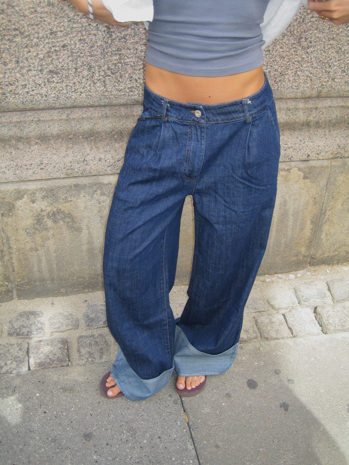Koyu Denim Kadın Kot Pantolon