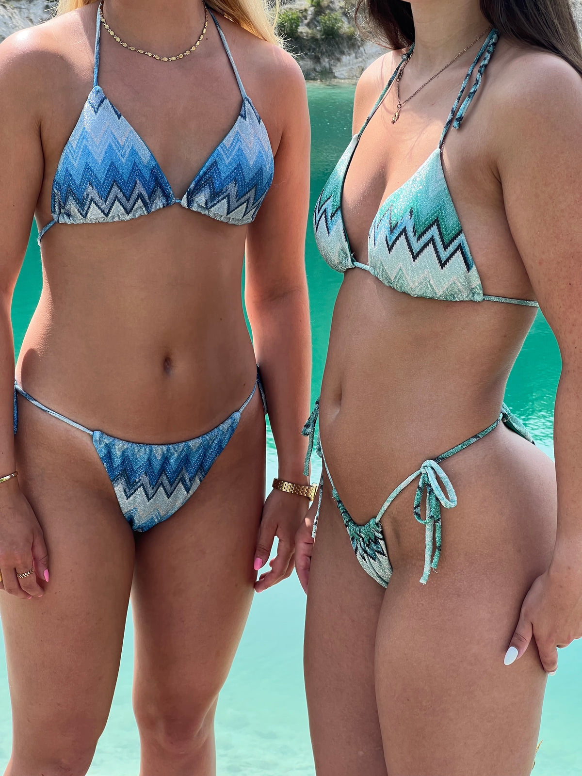 Mavi Parlak Bikini