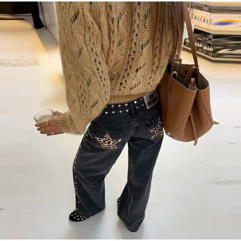 Leopard Patchwork Jean