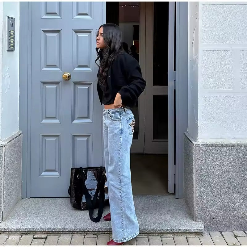 Leopard Patchwork Jean