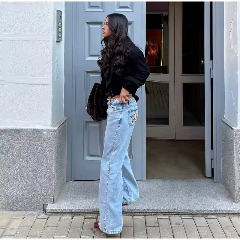 Leopard Patchwork Jean