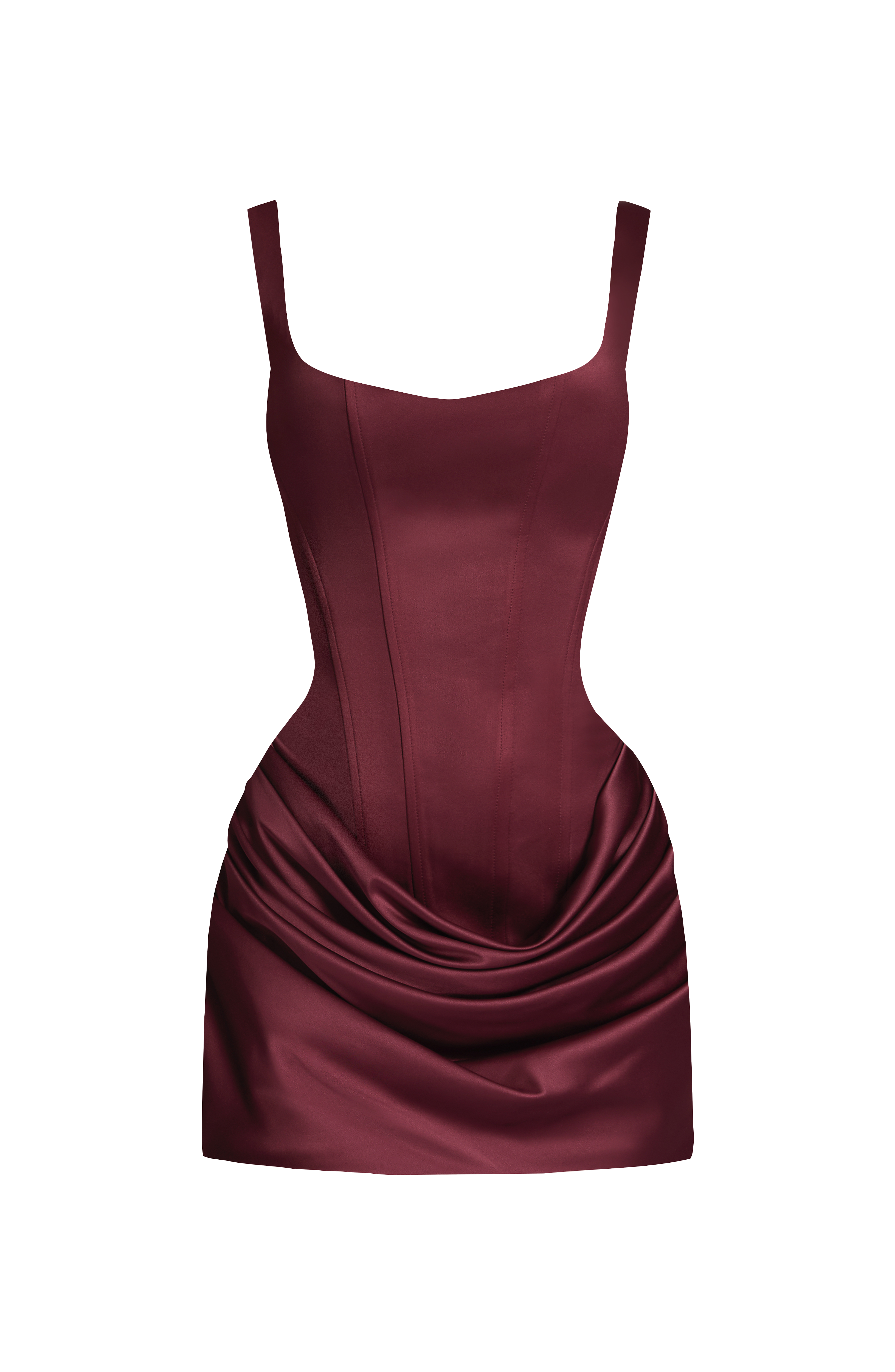 Imogen Mini Elbise - Parlak Kiraz Rengi