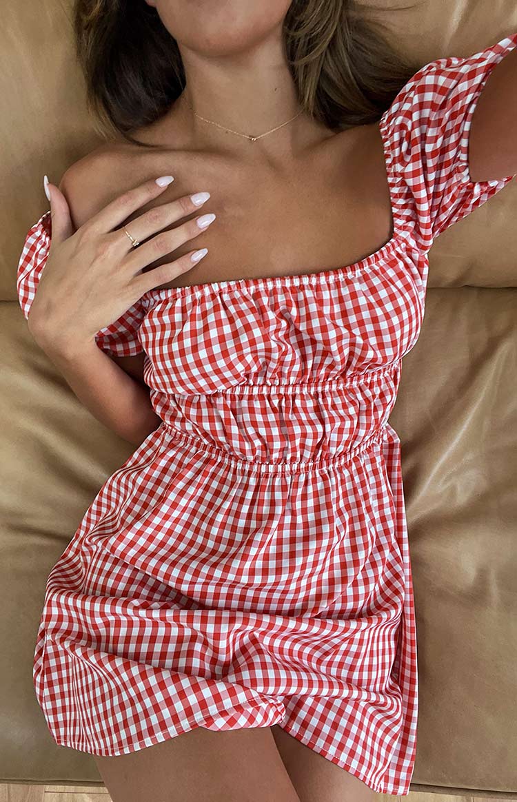 I'm Yours Kırmızı Pötikare Mini Elbise