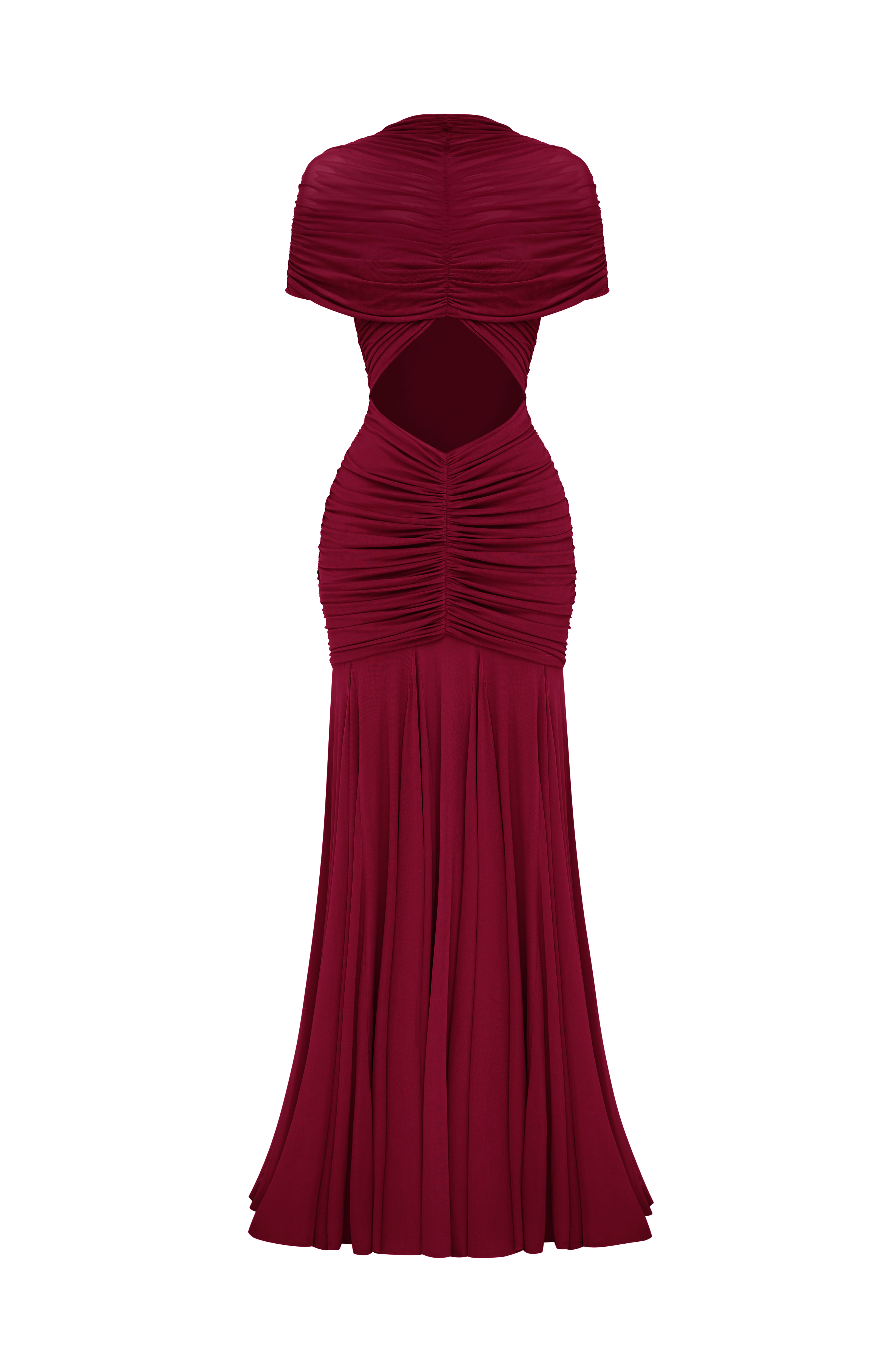 Bordo Jaya Maxi Elbise