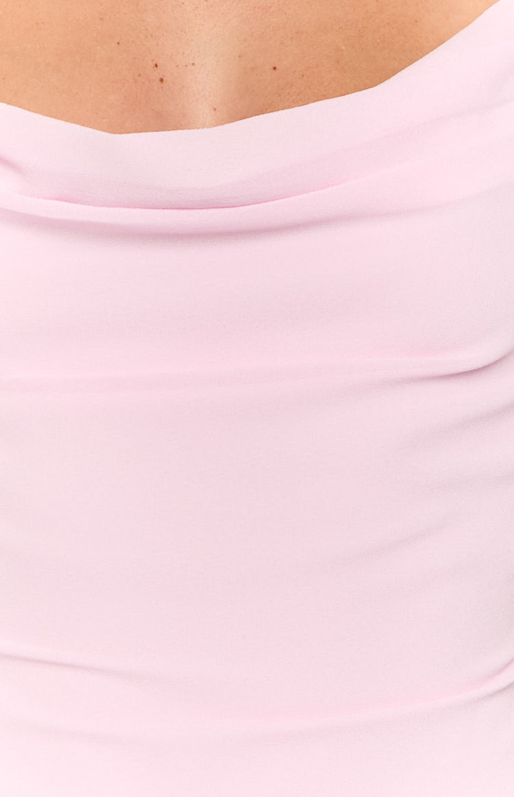 Jana Açık Pembe Şık Mini Elbise - Yaz Modası