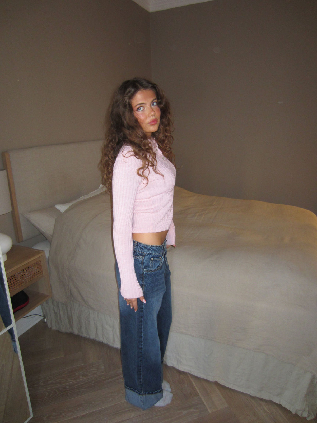Sonya Kemerli Mavi Denim Pantolon