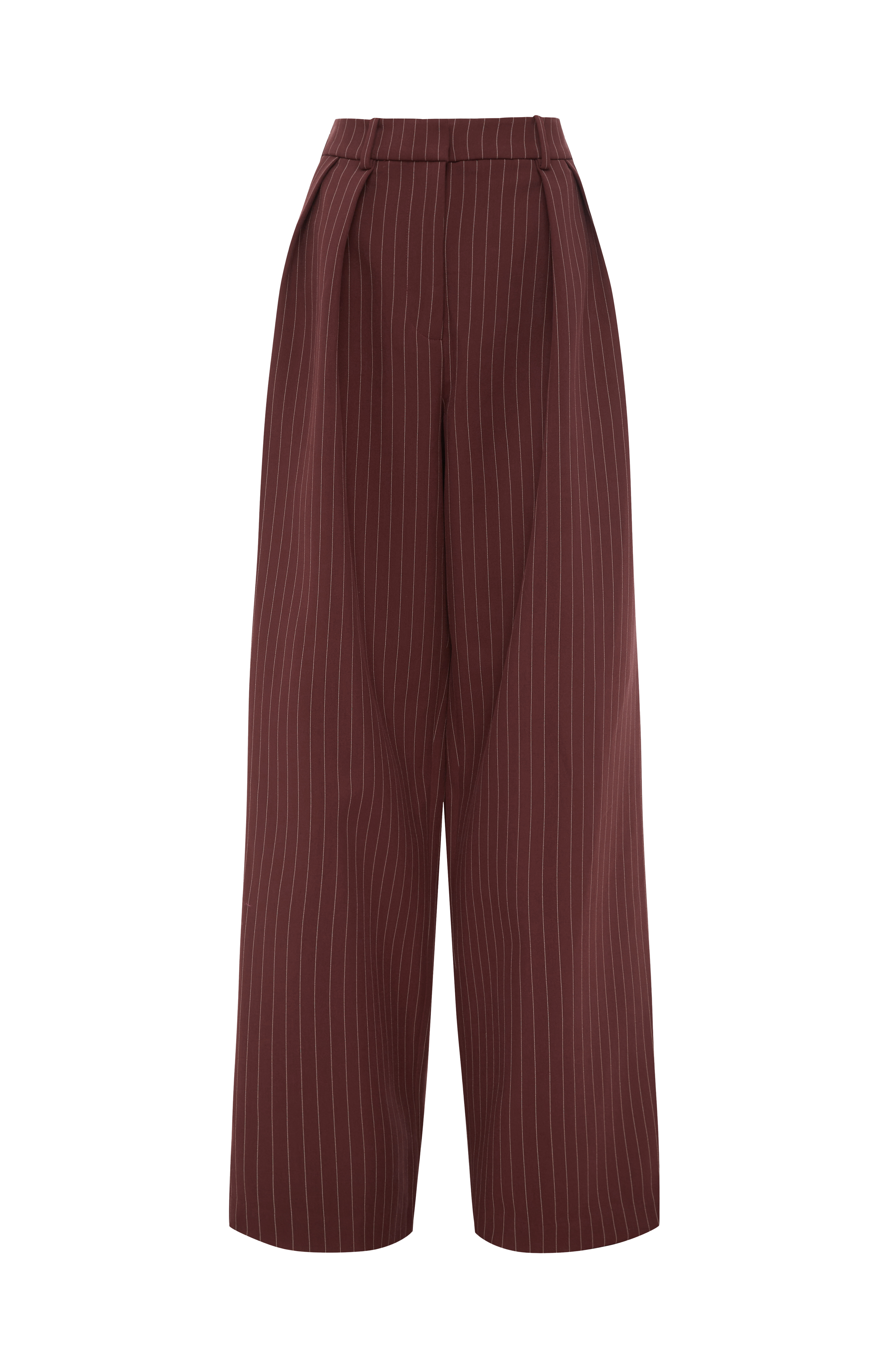 Bordo Çizgili Kirsty Pantolon