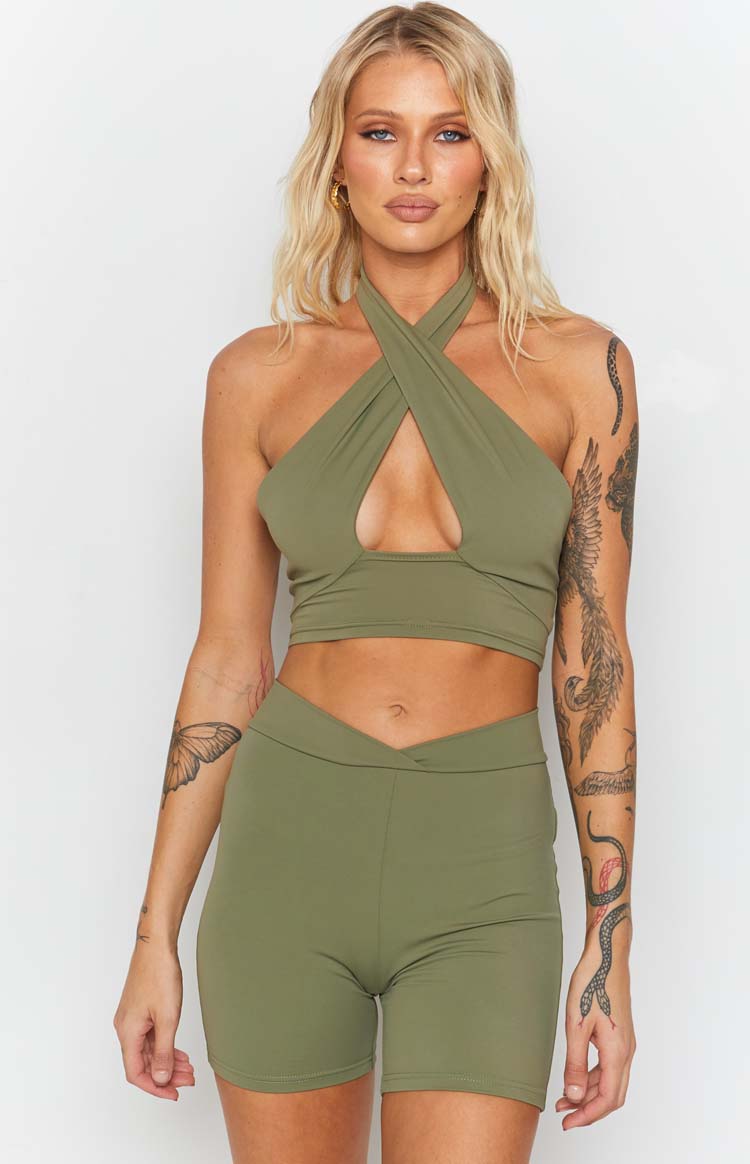Kayıp Şehir Haki Crop Top