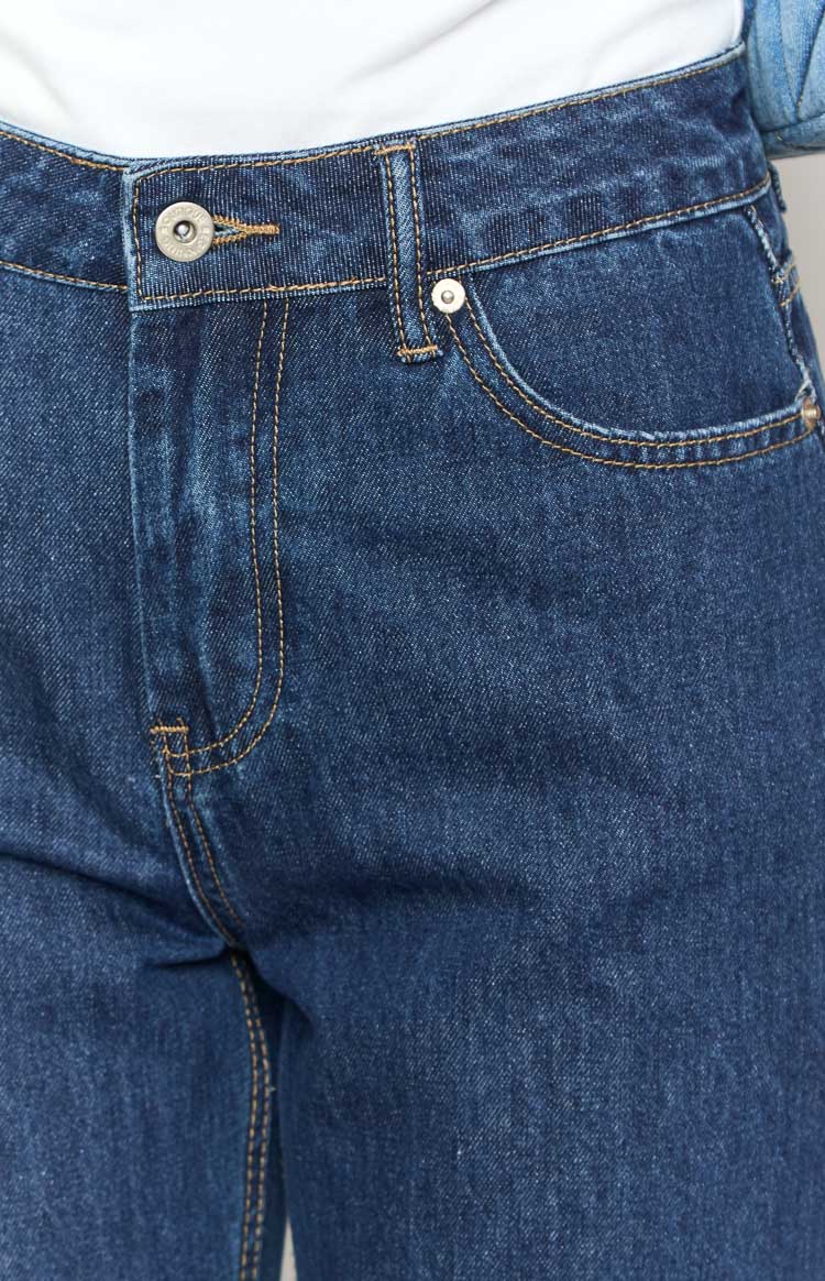 Lenny Koyu Mavi Denim Fırfırlı Jean