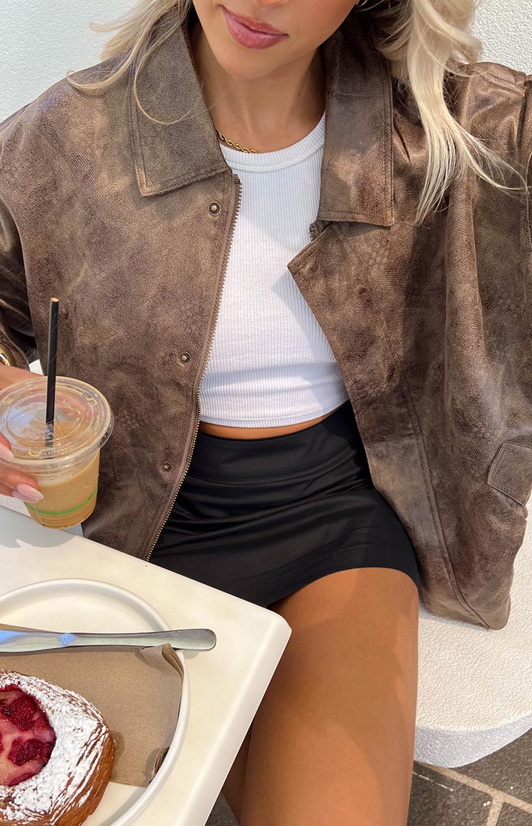 Lioness Kenny Çikolata Renk Bomber Ceket