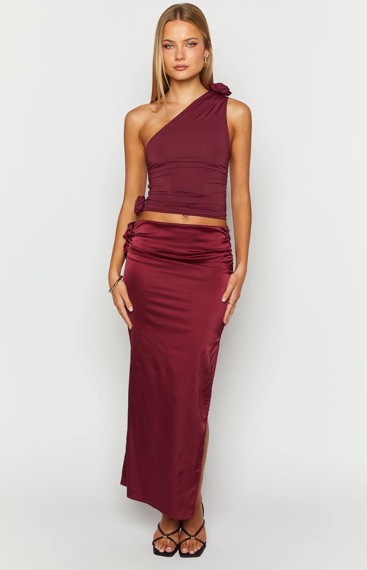 Bordo Lioness Ruh Eşi Maxi Etek