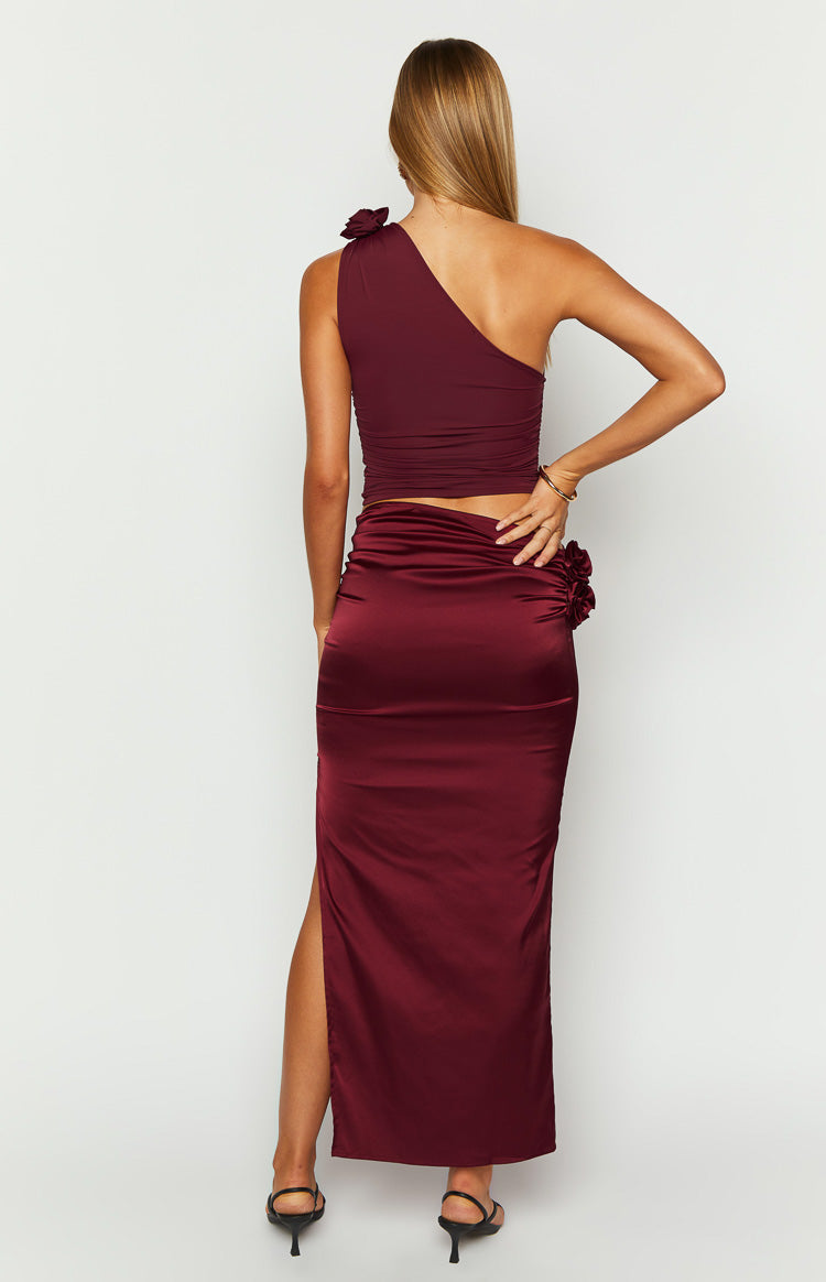 Bordo Lioness Ruh Eşi Maxi Etek