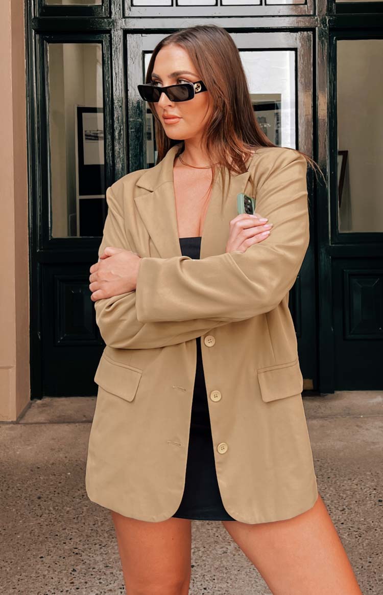 Logan Bej Oversize Ceket