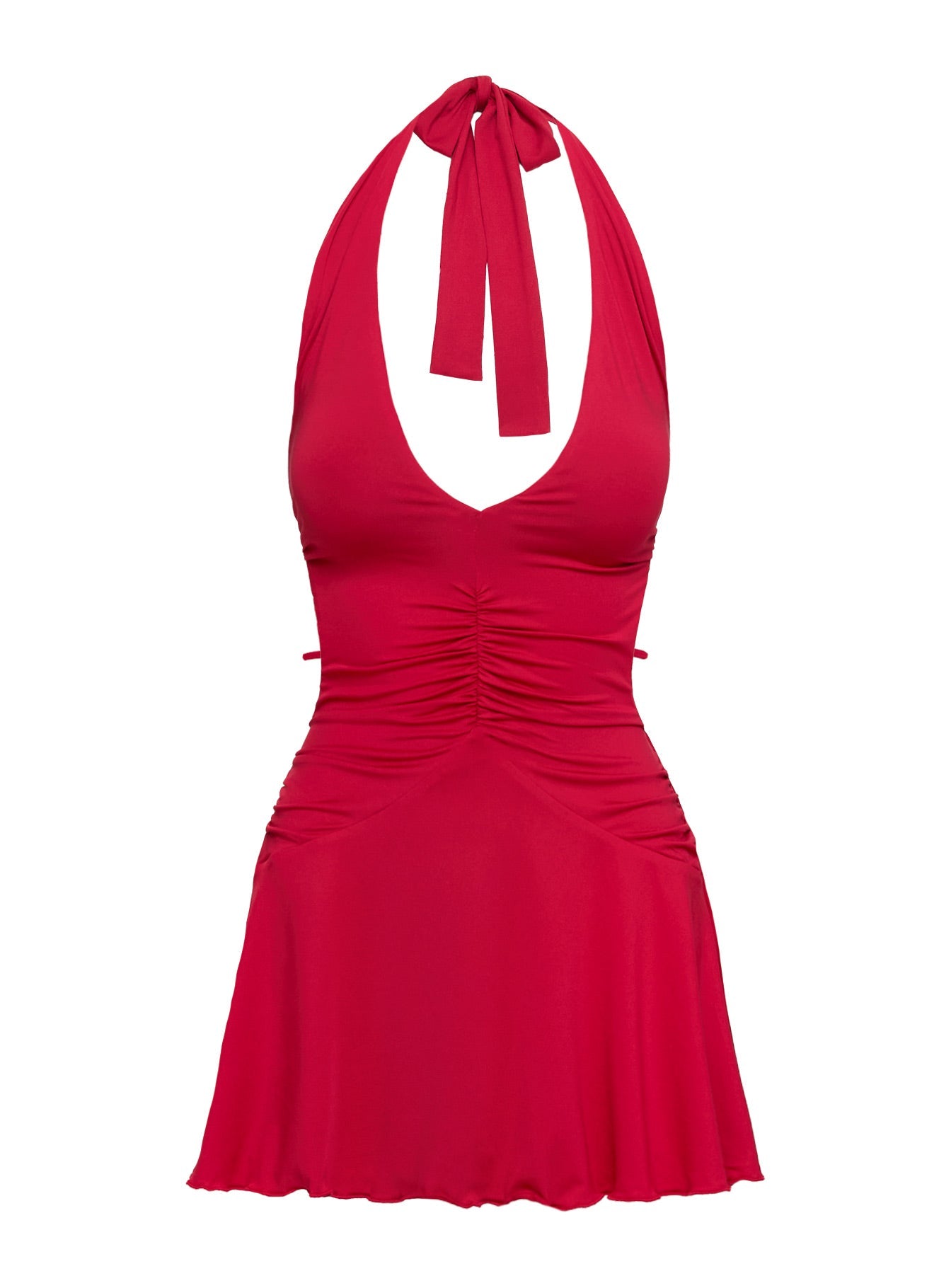 Kırmızı Maeva Halter Mini Elbise