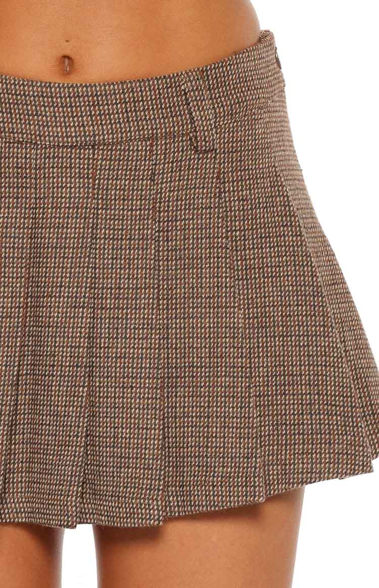 Maggie Brown Herringbone Mini Etek