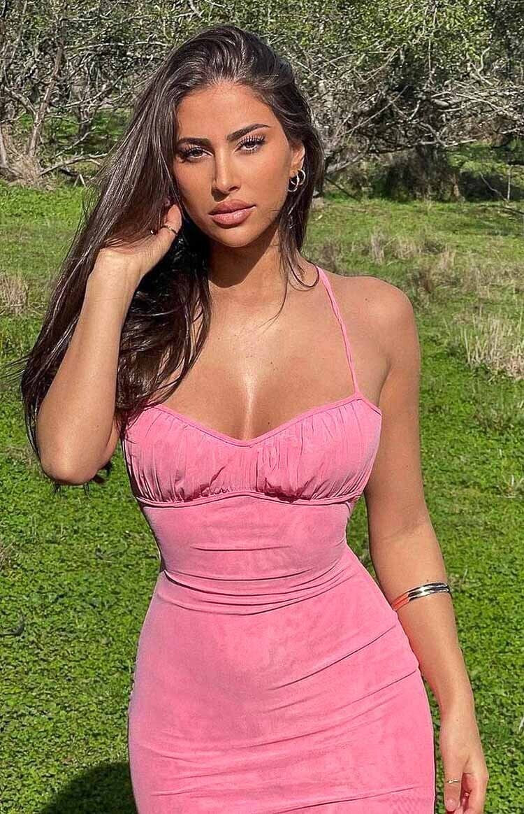 Elysium Pembe Uzun Elbise