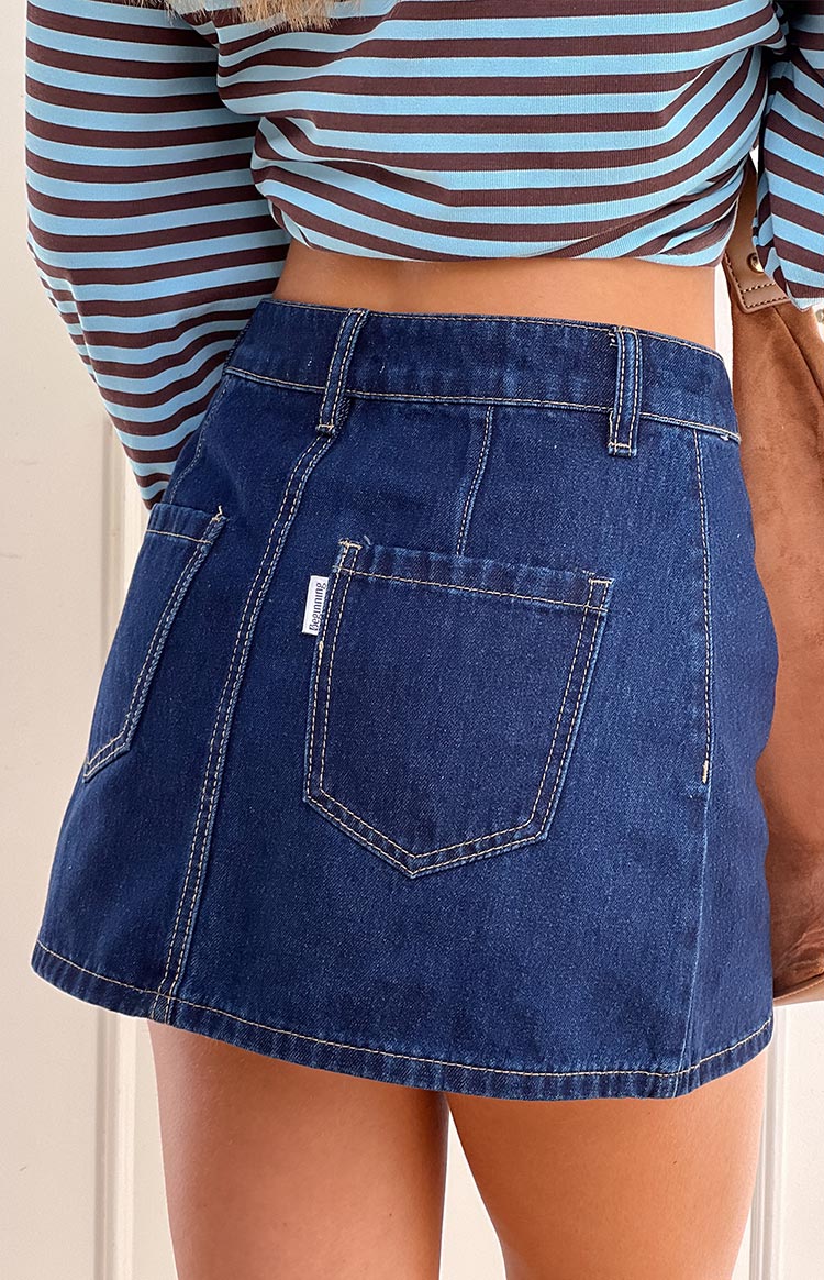 Penny Koyu Denim Mini Etek