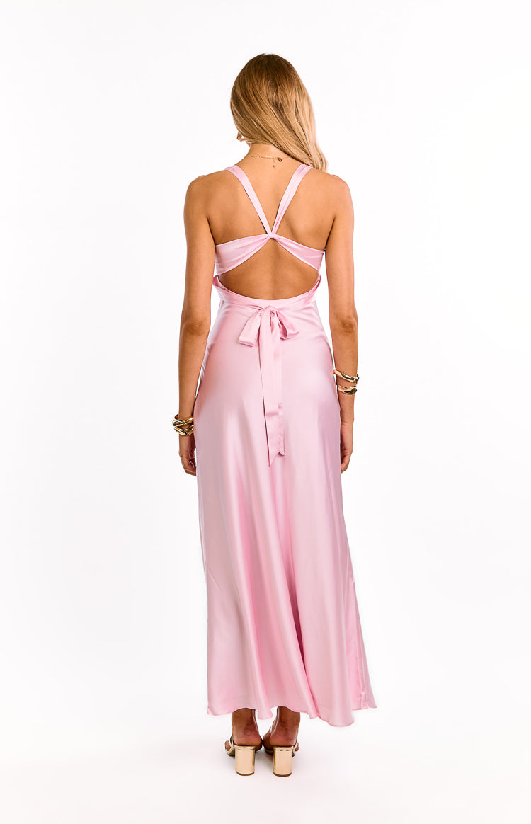 Açık Pembe Maxi Elbise