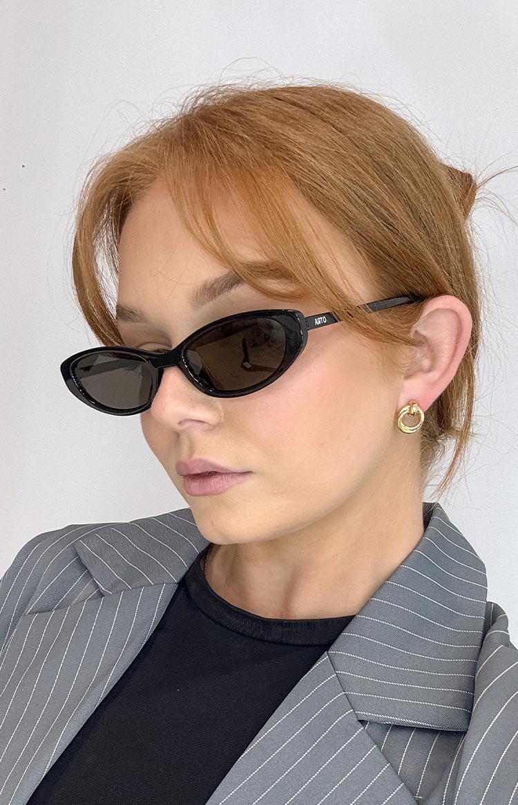 Otra Eyewear Lulu Siyah İnce Kedi Gözlük